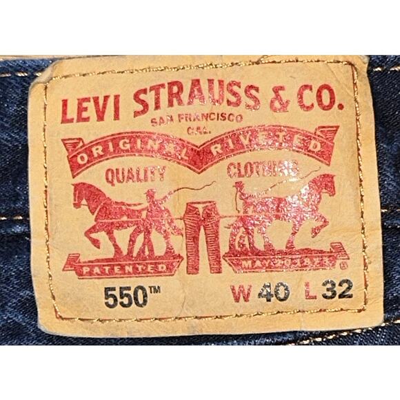 Levi's 550 Relaxed Fit Dark Wash Jeans Men's 40X32 - Picture 6 of 8